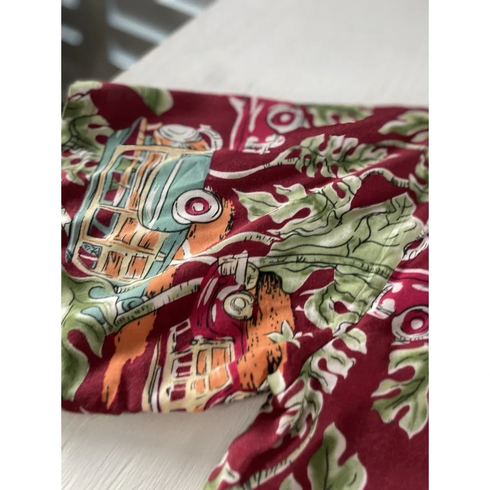 VTG Tropical Men's XXL Hawaiian Shirt Vintage Wagon‎ Cars Surf Style Coconut USA - Picture 6 of 13